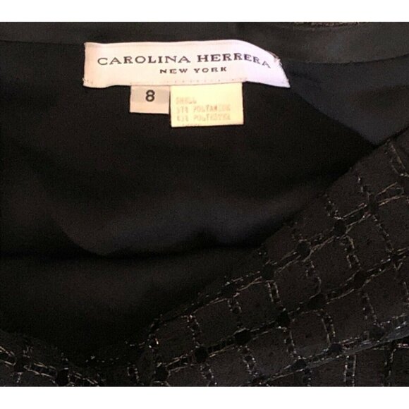 $1200 Carolina Herrera New York 8 Black Skirt Tulip Party Evening Christmas NY - Picture 3 of 3